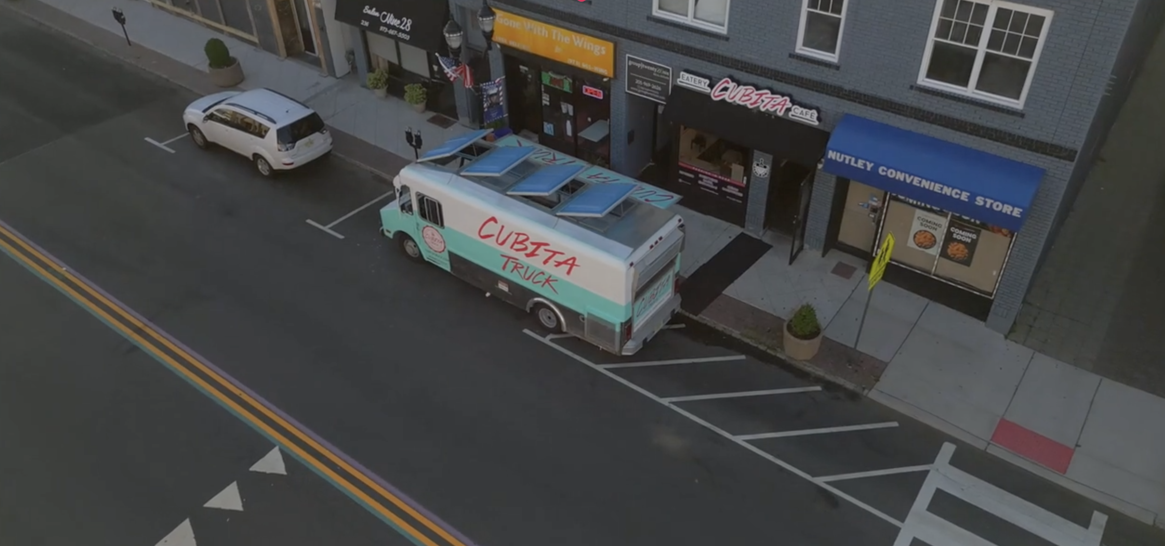 Cubita Truck parked outside Cubita Café on Franklin Ave